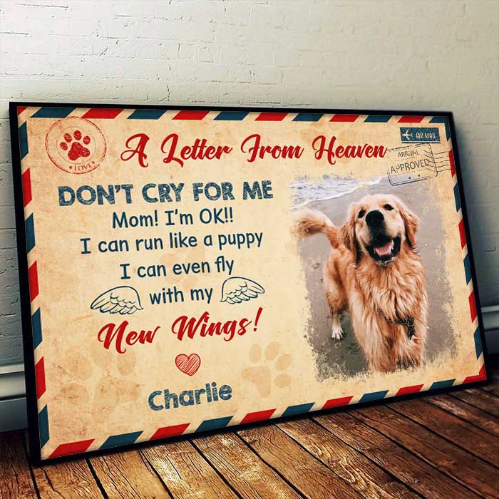 A Letter From Heaven - Upload Image, Personalized Horizontal Poster