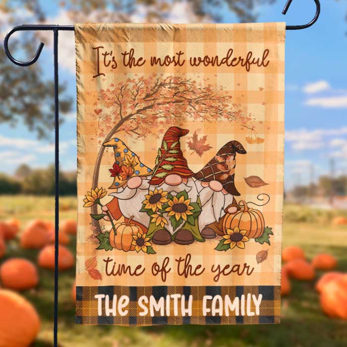 It's The Most Wonderful Time Of The Year - Personalized Flag