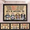 Dog - We'll Be Watching You  - Funny Personalized Dog Decorative Mat