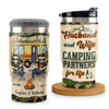 Making Memories One Campsite - Personalized Can Cooler - Gift For Couples, Gift For Camping Lovers