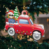 Loads Of Love With Kids - Personalized Custom Car Shaped Wood Christmas Ornament