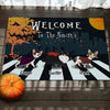 Halloween For Cats - Welcome To The Cat Family Crosswalk - Personalized Decorative Mat, Halloween Ideas.