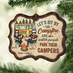 The Best Memories Are Made Around The Campfire - Gift For Camping Couples, Personalized Custom Benelux Shaped Wood Christmas Ornament