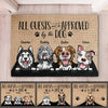 Dog - All Guests Must Be Approved By The Dog - Funny Personalized Dog Decorative Mat (TW)