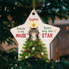Because In This House - There's Only One Star - Personalized Custom Star Shaped Wood Christmas Ornament