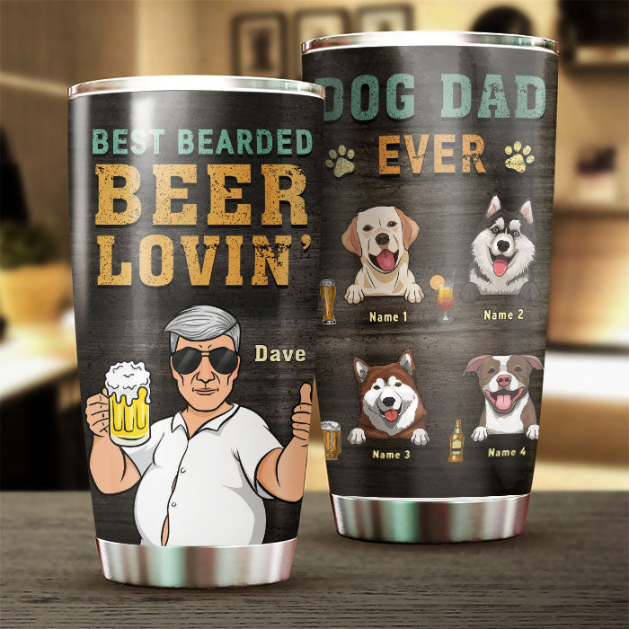 Best Bearded Beer Lovin' - Gift For Dad, Personalized Tumbler