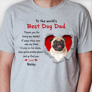 To The World's Best Dog Parents - Upload Image, Gift For Dog Lovers - Personalized Unisex T-shirt, Hoodie.
