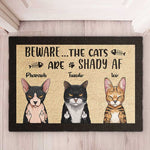 Custom Name Shady Cat Gifts for Cat Lovers - Personalized Doormat