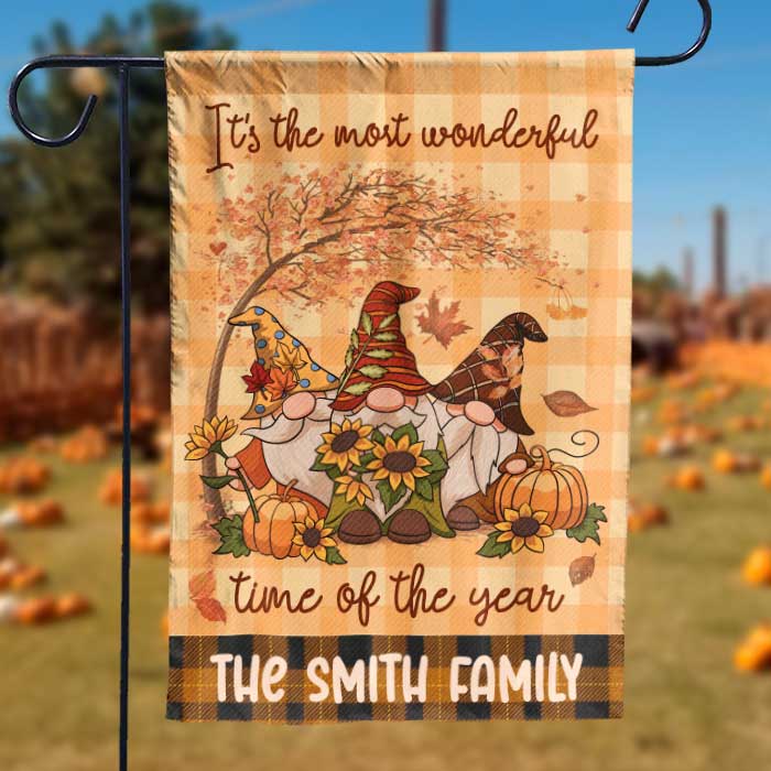 It's The Most Wonderful Time Of The Year - Personalized Flag