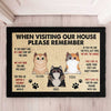 Pets' Rules When Visiting Our House - Cats And Dogs Personalized Decorative Mat, Doormat