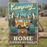 Custom Name Camping Couple Gifts - Personalized Metal Sign