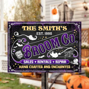 The Family Broom Co. - Personalized Metal Sign.