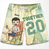 You & Me Together - Personalized Couple Beach Shorts - Gift For Couples, Husband Wife