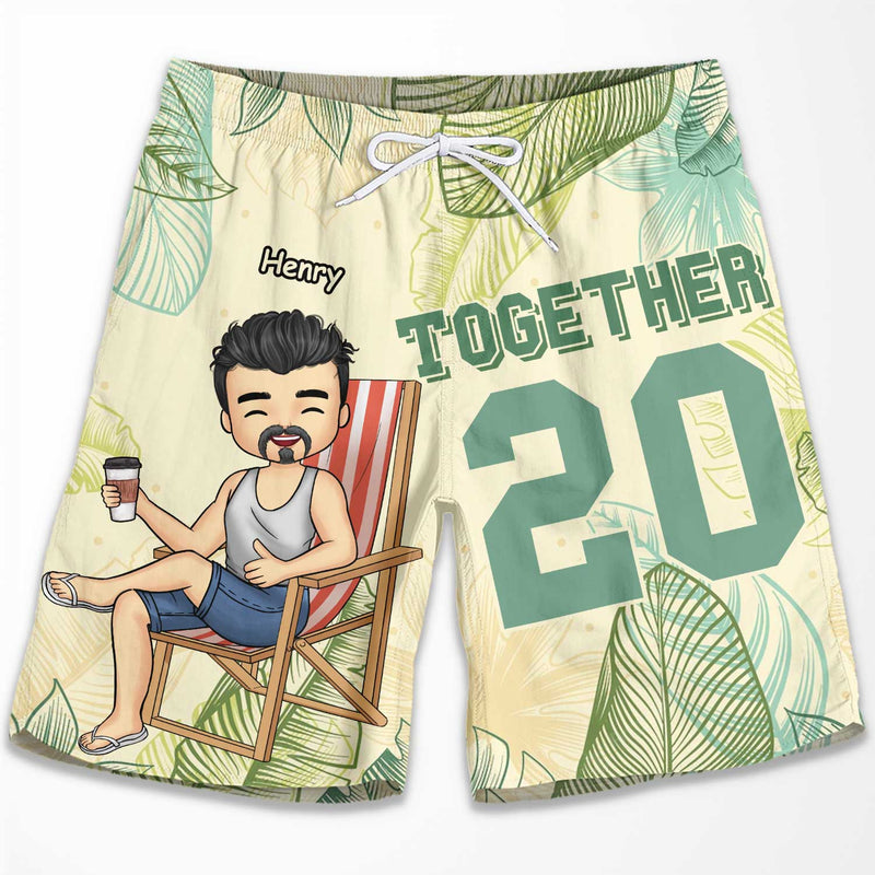 You & Me Together - Personalized Couple Beach Shorts - Gift For Couples, Husband Wife