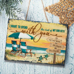 Custom Name Sunset Couple Gifts - Personalized Metal Sign