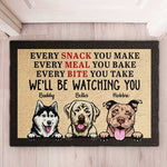 Dog - We'll Be Watching You  - Funny Personalized Dog Decorative Mat