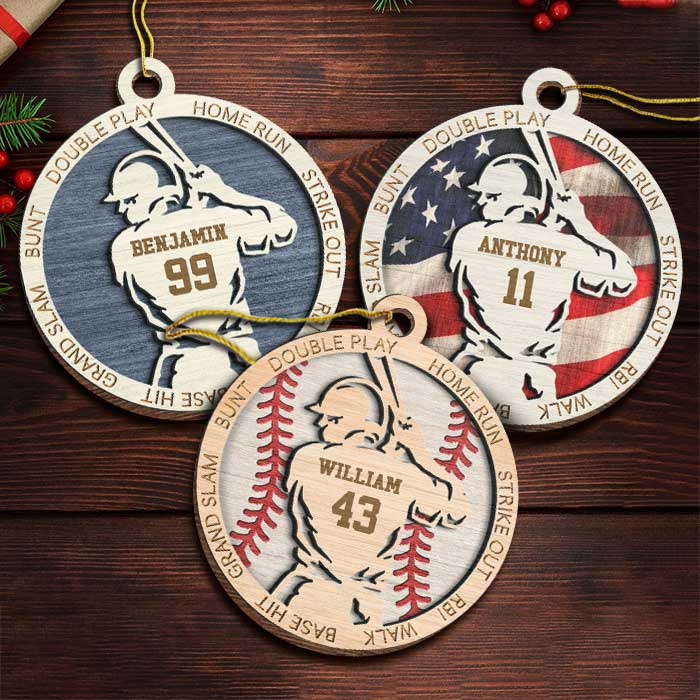 Every Strike Brings Me Closer To The Next Home Run - Baseball - Personalized Custom Round Shaped Wood Christmas Ornament