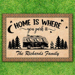Home Is Where You Park It - Personalized Decorative Mat