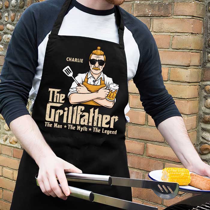 The Grillfather - Gift For Dad - Personalized Apron