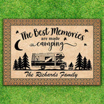 The Best Memories Are Made Camping - Personalized Decorative Mat