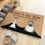 Welcome To My Home - Funny Personalized Cat Decorative Mat, Doormat