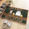 Go Away Unless You Have Beer And Catnip - Funny Personalized Cat Decorative Mat
