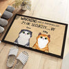 All Guests Must Be Approved By Peeking Cat - Funny Personalized Cat Decorative Mat