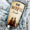 To My Wife, You Are My Queen Forever - Couple Personalized Custom Tumbler - Gift For Couple, Husband Wife, Anniversary, Engagement, Wedding, Marriage Gift