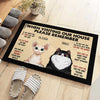 Pets' Rules When Visiting Our House - Cats And Dogs Personalized Decorative Mat, Doormat