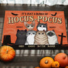 Halloween For Cats - Just A Bunch Of Hocus Pocus - Personalized Decorative Mat, Halloween Ideas