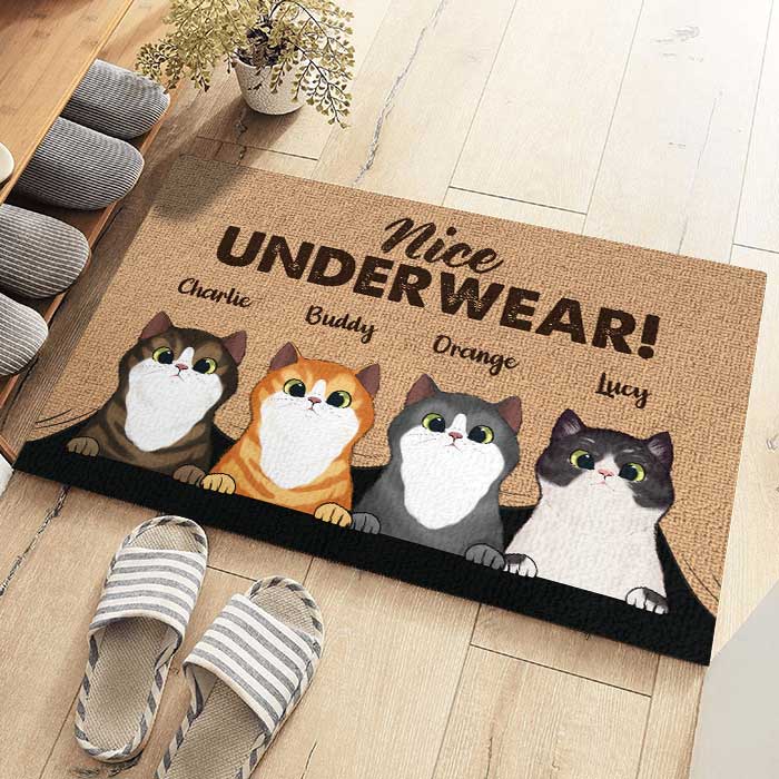My Humans Said Did You Call First - Funny Personalized Cat Decorative Mat
