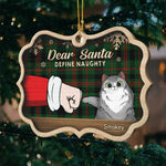 I'm Too Cute For the Naughty List - Personalized Custom Benelux Shaped Wood Christmas Ornament