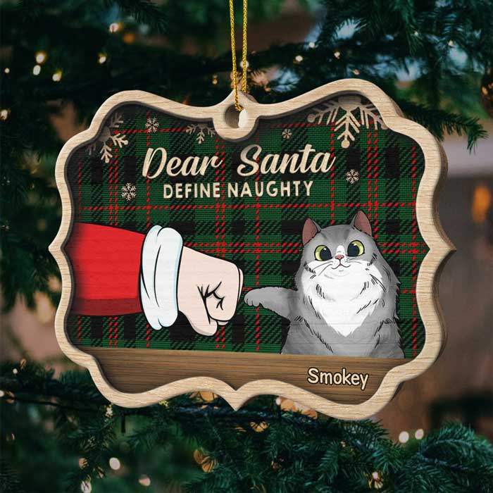 I'm Too Cute For the Naughty List - Personalized Custom Benelux Shaped Wood Christmas Ornament