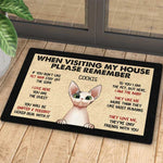 Custom Pet Name House Rules Gifts for Pet Lovers - Personalized Doormat