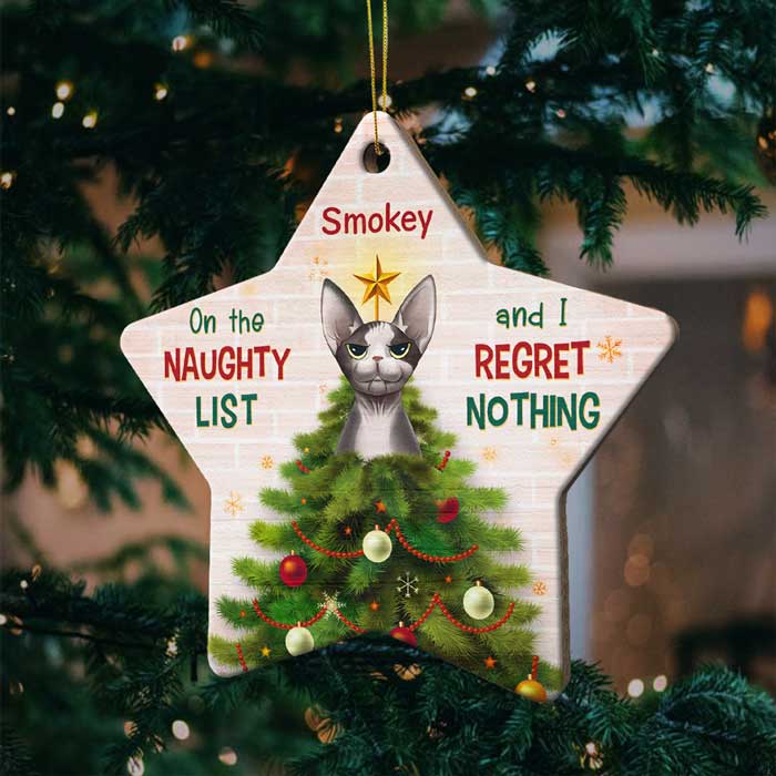 Because In This House - There's Only One Star - Personalized Custom Star Shaped Wood Christmas Ornament