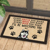 Dog - We'll Be Watching You  - Funny Personalized Dog Decorative Mat