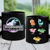 Fatherhood Is A Walk - Gift For Dad - Personalized Black Mug