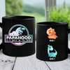 Fatherhood Is A Walk - Gift For Dad - Personalized Black Mug