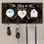 The Story Of Us - Personalized Key Hanger, Key Holder - Gift For Couples, Husband Wife