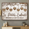 Les Petits-Enfants Rendent La Vie Plus Belle - Personalized Horizontal Poster French