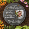 Looking Back In Memory Help Comfort You - Personalized Memorial Stone, Human Grave Marker - Upload Image, Memorial Gift, Sympathy Gift