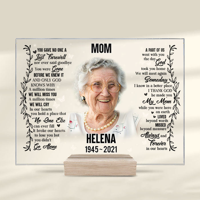 Loved Beyond Words, Missed Beyond Measure - Upload Image - Personalized Acrylic Plaque