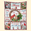 Snuggle This Blanket & Know We're Here - Memorial Personalized Custom Blanket - Sympathy Gift, Christmas Gift For Family Members