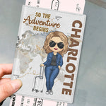 Personalized Passport Cover - Passport Case For Travel Lovers - PU Leather Passport Holder Women - travel Gifts For Women - Gifts For Friends Female - Travel Essentials Passport Wallet
