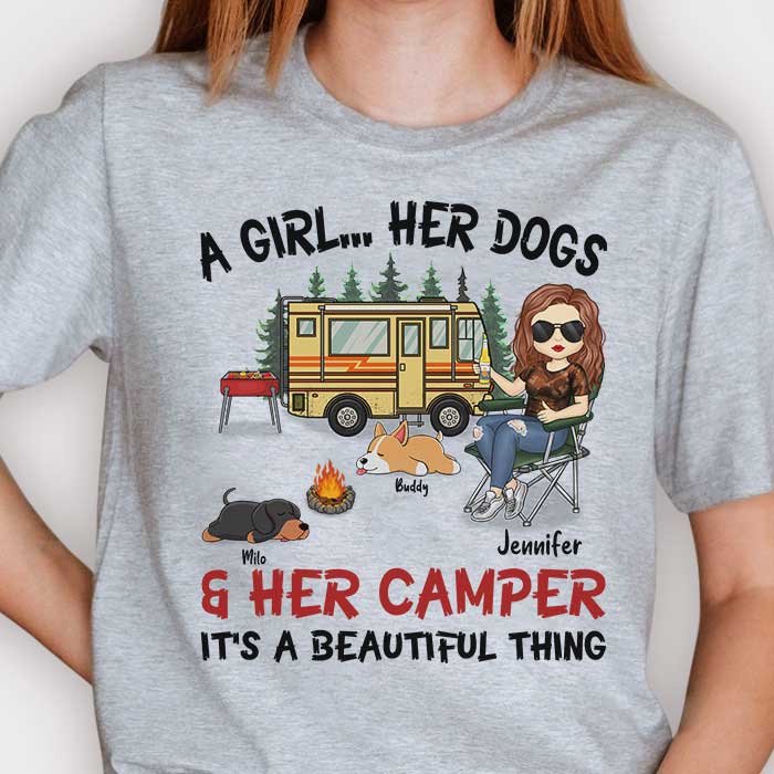 A Girl & Her Dogs, It's A Beautiful Thing - Personalized Unisex T-shirt, Hoodie, Sweatshirt