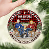 Annoying Each Other - Personalized Custom Round Shaped Ceramic Christmas Ornament - Gift For Couple, Husband Wife, Anniversary, Engagement, Wedding, Marriage Gift, Christmas Gift
