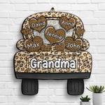 Grandma Truck Loading Heart - Gift For Mom, Grandma - Personalized Shaped Wood Sign