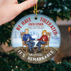It's Remarkable That We've Tolerated For Decades - Personalized Custom Round Shaped Ceramic Christmas Ornament - Gift For Couple, Husband Wife, Anniversary, Engagement, Wedding, Marriage Gift, Christmas Gift