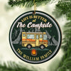 Life Is Better At The Campsite - Personalized Custom Round Shaped Wood Christmas Ornament