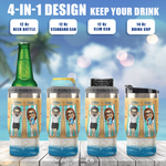 Travel Partners For Life - Personalized Can Cooler - Gift For Couples, Husband Wife